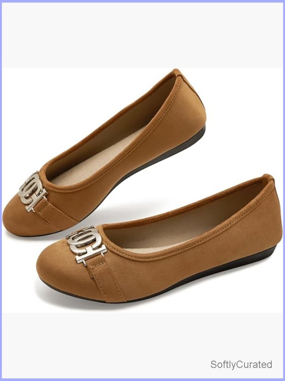 Women's Ballet Flats Slip On Round Toe Comfortable Memory Foam Casual Shoes
